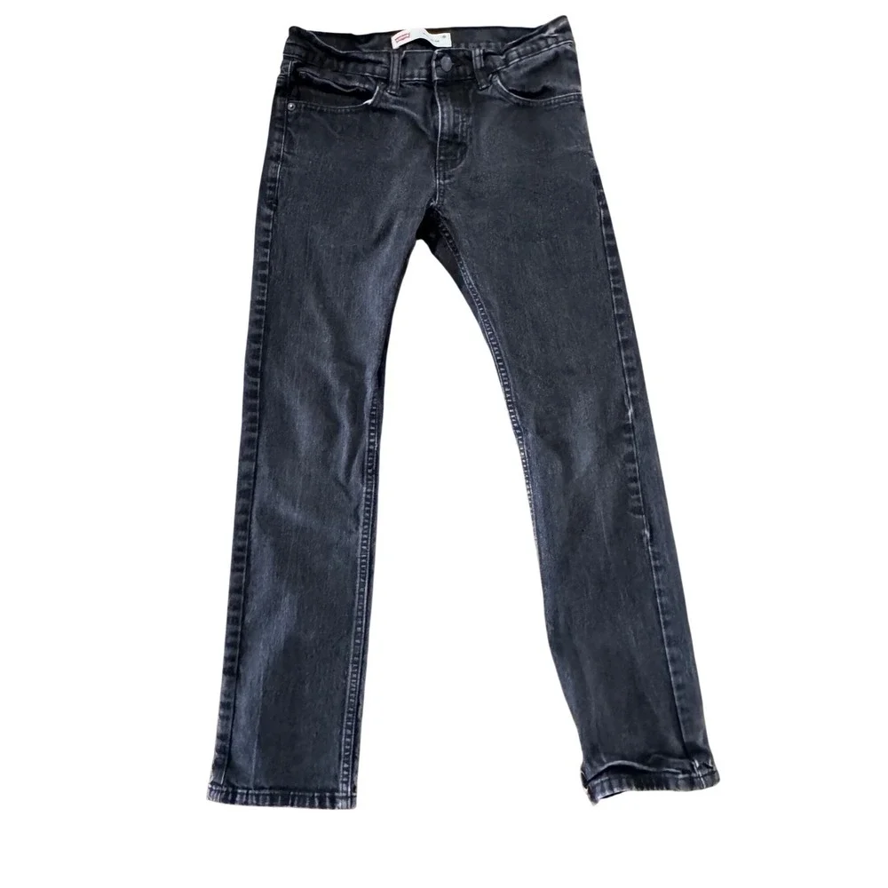 Levis 511 Slim Jeans Boys 16 Reg Black Denim‎ W28 L28 Stretch Adjustable Waist